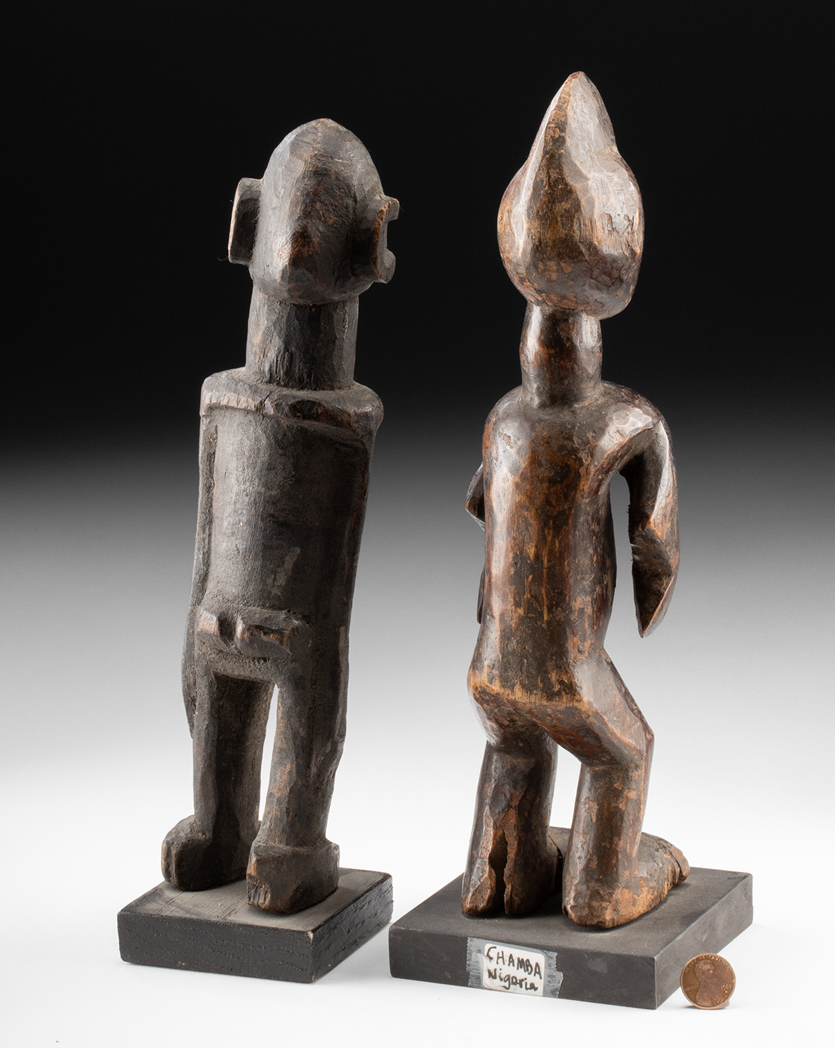 Lot 112, Auction 4/3/2026: Two African Wood Nude Figures - Bembe & Chamba - Image 3