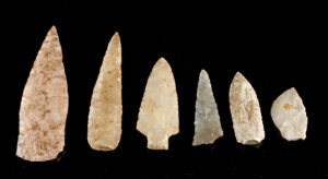 Lot 39a, Auction 4/12/2026: Six Ancient Native American Spear Points & Chert Tools