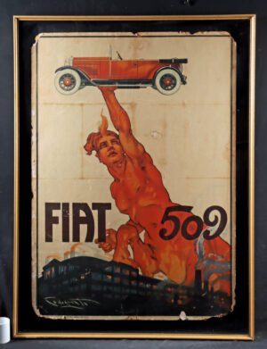 Lot 152, Auction 4/12/2026: Original Plinio Codognato Poster - "Fiat 509" (1925)