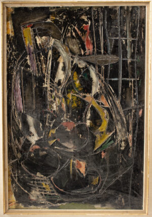 Lot 241, Auction 4/3/2026: Mid 20th C. Abstract Expressionist Oil Painting