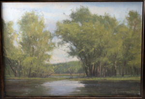 Lot 257, Auction 4/3/2026: Marc R. Hanson Painting - "Greens and Reflections" 2008