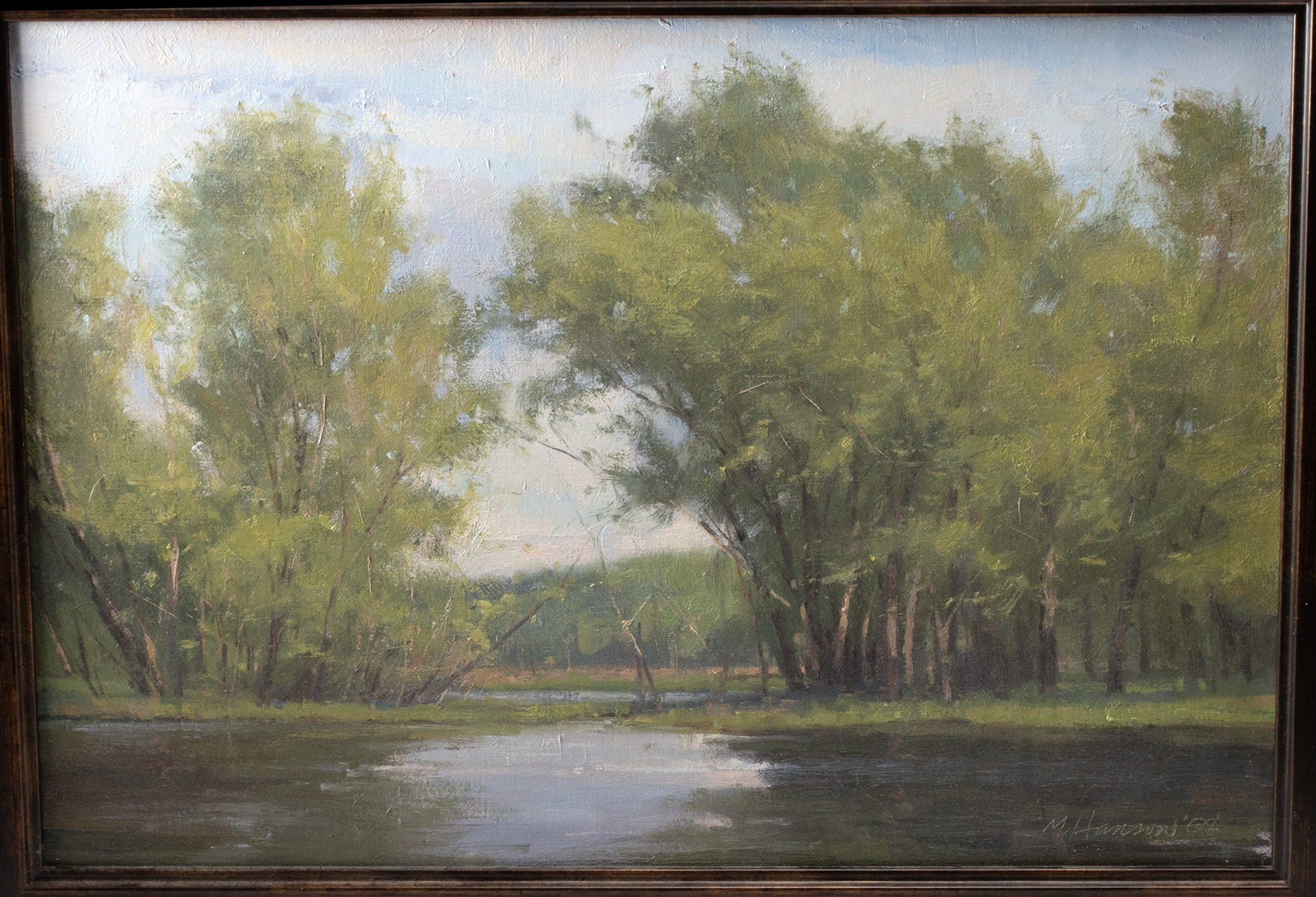 Lot 257, Auction 4/3/2026: Marc R. Hanson Painting - "Greens and Reflections" 2008