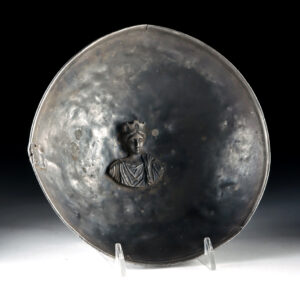 Lot 149, Auction 4/20/2026: Roman Silver Phiale Fortuna / Cybele Bust in Tondo