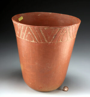 Lot 22, Auction 4/20/2026: Mississippian Caddo Incised Redware Avery Jar