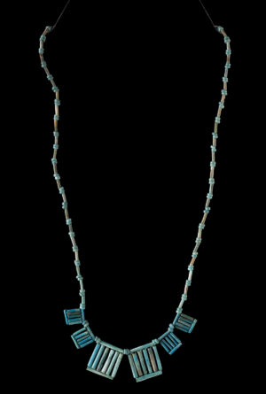 Lot 127, Auction 4/3/2026: Egyptian Faience Bead Necklace, Bright Turquoise Hue