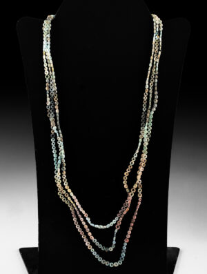 Lot 141, Auction 4/20/2026: Ancient Egyptian Faience Discoidal Bead Necklace