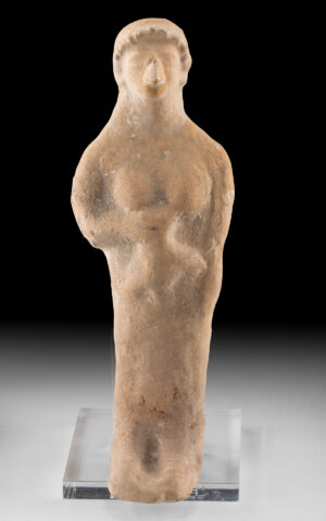 Lot 148, Auction 4/20/2026: Eastern Greek Archaic Terracotta Votive - Woman w/ Bird