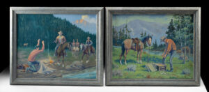 Lot 282, Auction 4/20/2026: 2 August Curley Lenox Oils "The Loot" & "The Capture"