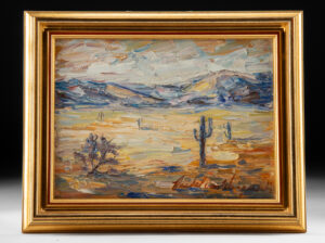 Lot 288, Auction 4/20/2026: Nachel Van Wanginheim Painting - "Desert Scene"