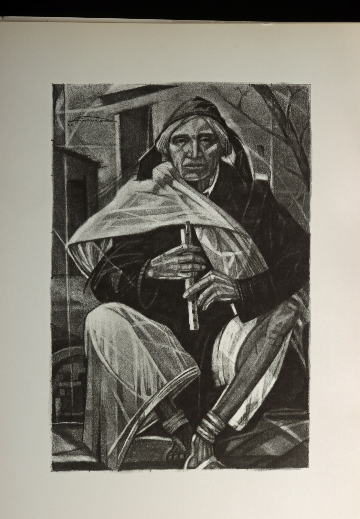 Lot 243, Auction 4/3/2026: "Tarahumaras: 11 Drawings by Aaron Pina Mora" (1966) - Image 5