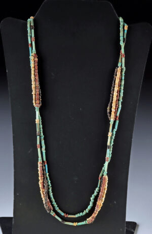 Lot 129, Auction 4/3/2026: Ancient Egyptian Faience Multistrand Bead Necklace