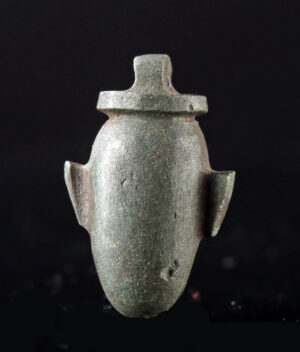 Lot 129a, Auction 4/3/2026: Egyptian Greywacke Heart Amulet, Ex-Mitry