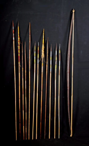 Lot 115a, Auction 4/12/2026: Papua New Guinea Wood Bow & Painted Arrows