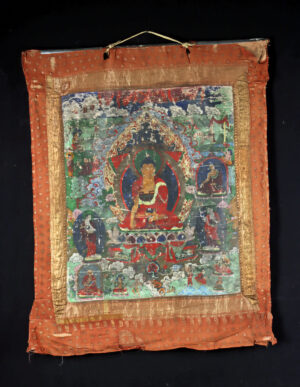 Lot 161c, Auction 4/3/2026: 18th C. Tibetan Thangka - Shakyamuni Buddha
