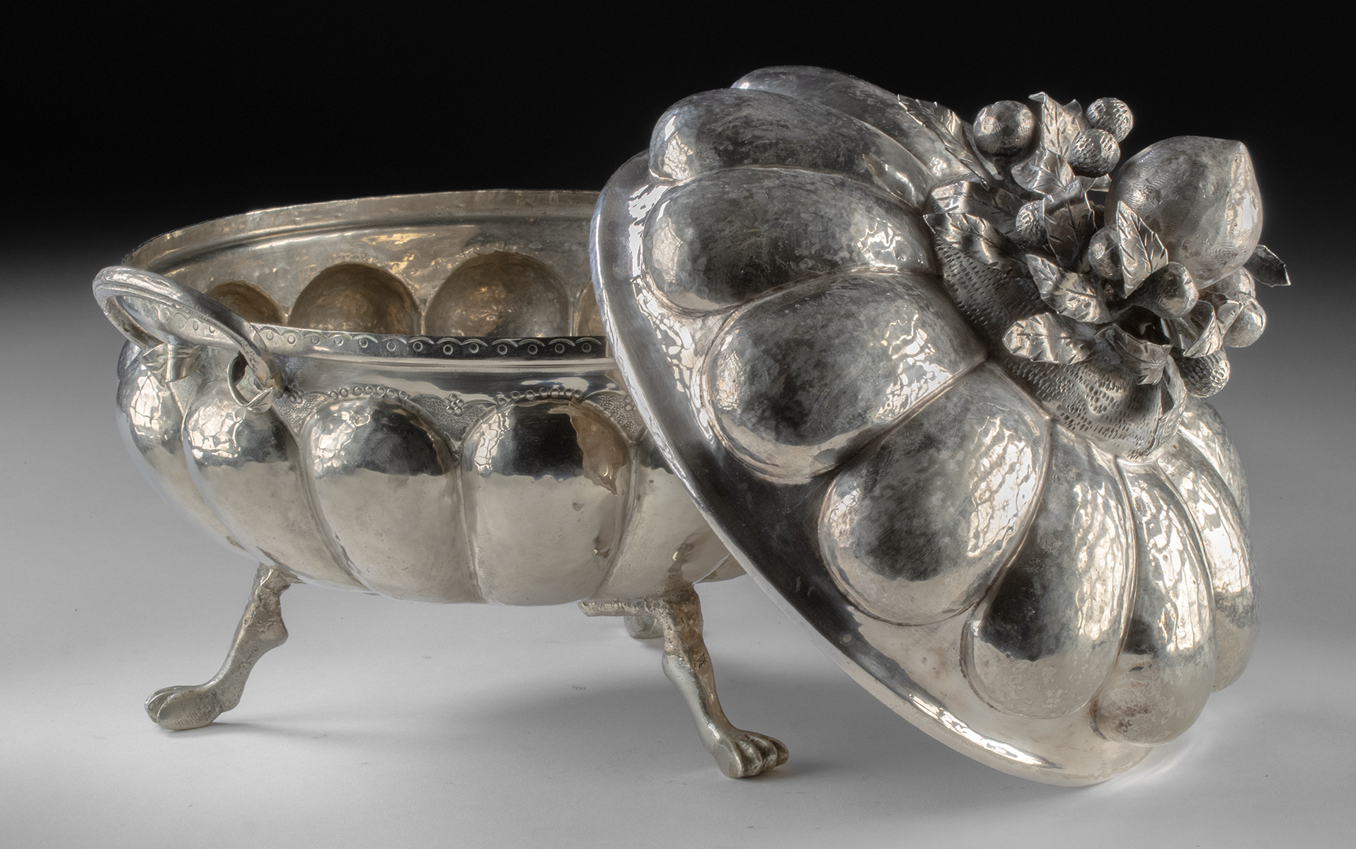 Lot 196c, Auction 4/3/2026: Andean Brass Lidded Coquera Pumpkin Form Vessel - Image 3