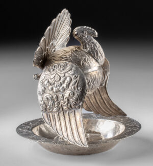 Lot 196a, Auction 4/3/2026: Superb Peruvian Sterling Silver Turkey Sahumador Vessel