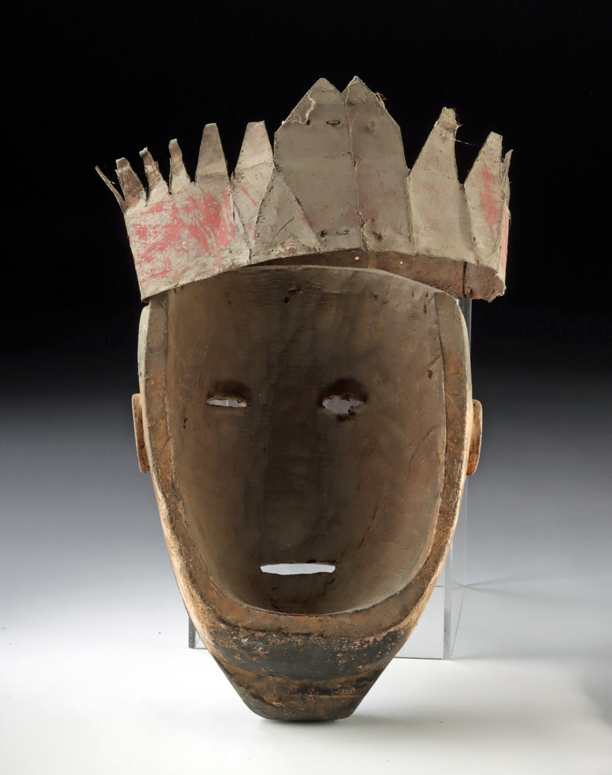 Lot 200c, Auction 4/3/2026: Mexican Nahua Mask - Iron-Crowned Moorish King - Image 3