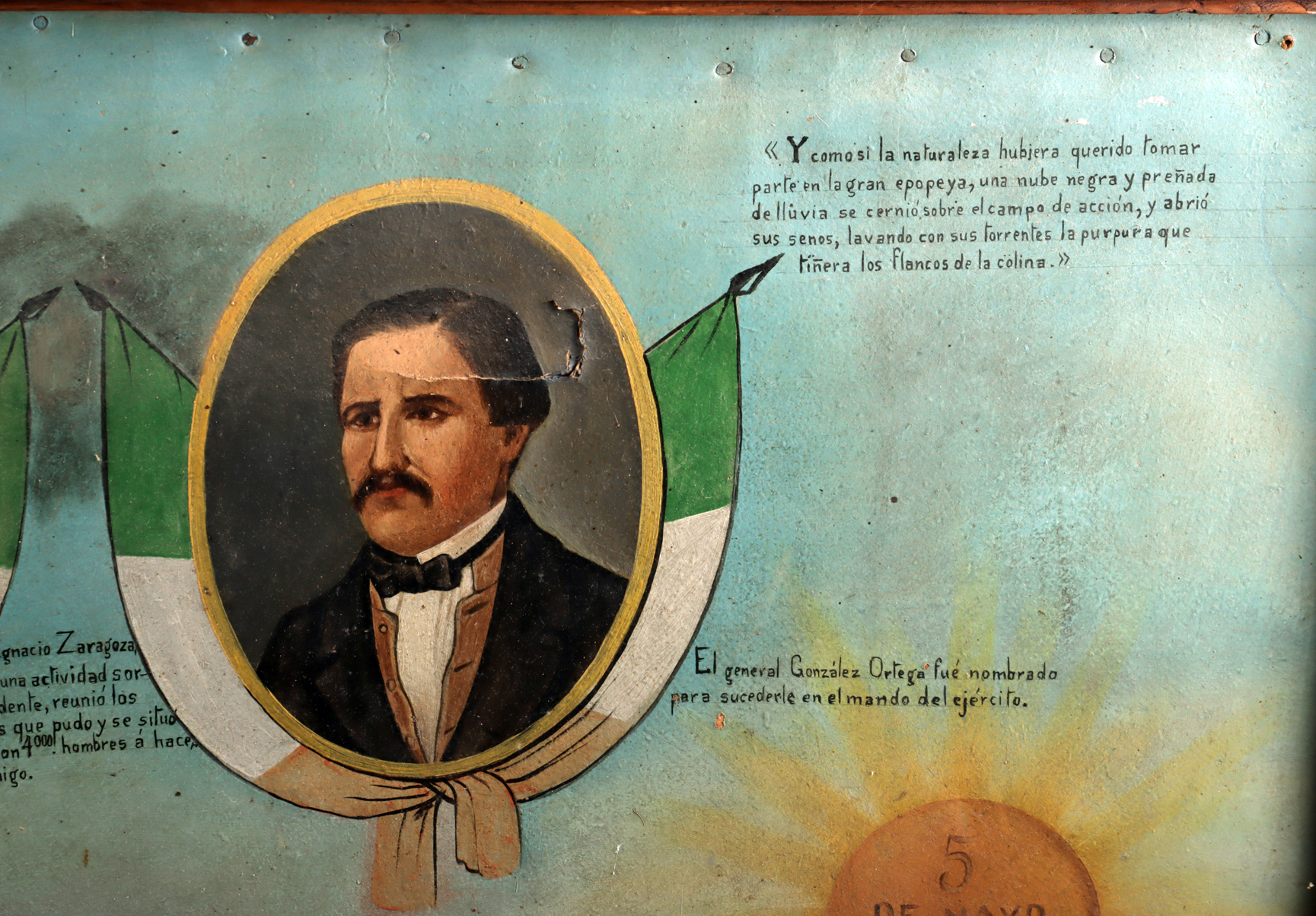 Lot 121a, Auction 4/12/2026: Mexican Painting - Batalla del Cinco de Mayo de 1862 - Image 3