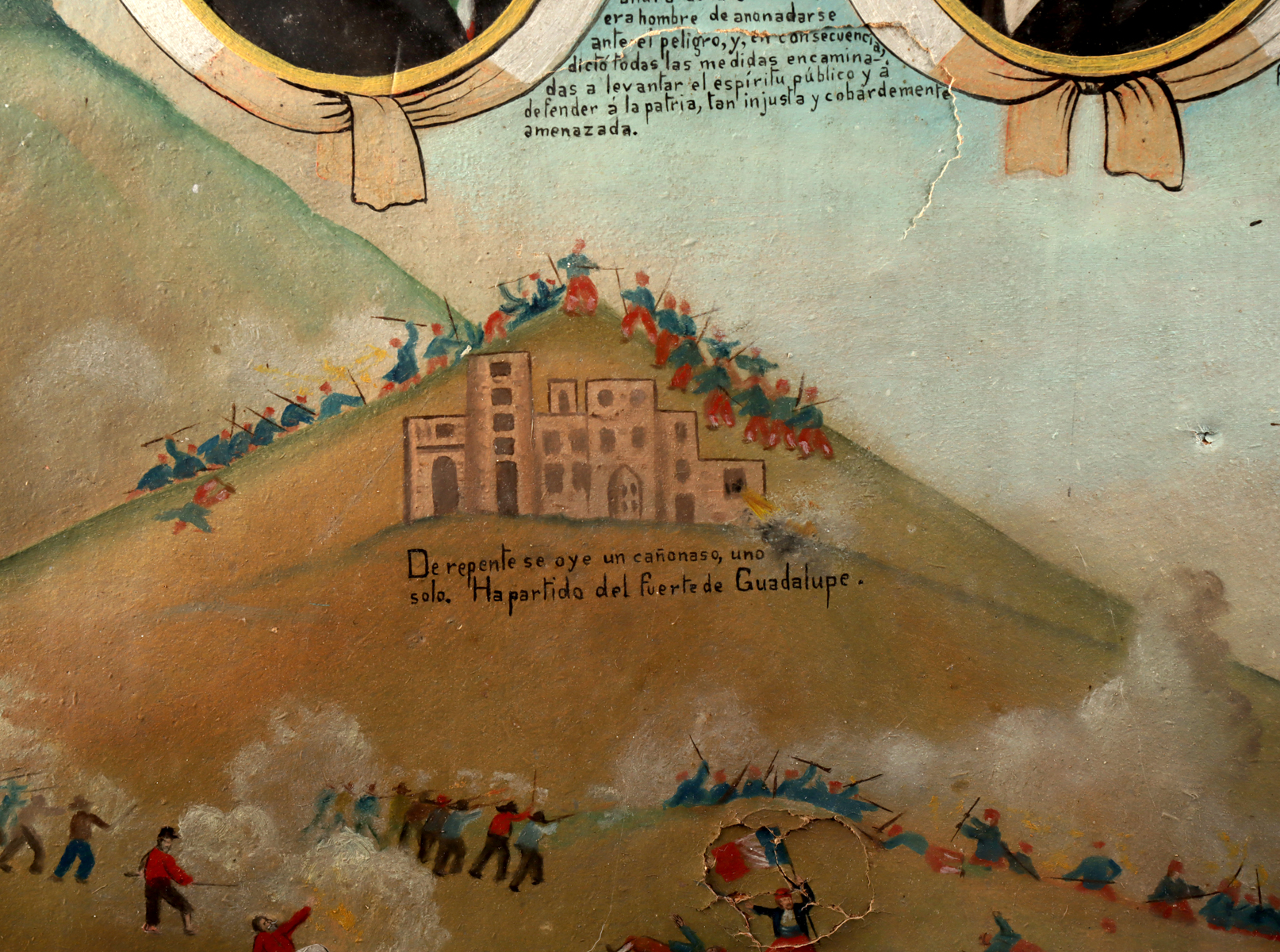 Lot 121a, Auction 4/12/2026: Mexican Painting - Batalla del Cinco de Mayo de 1862 - Image 4