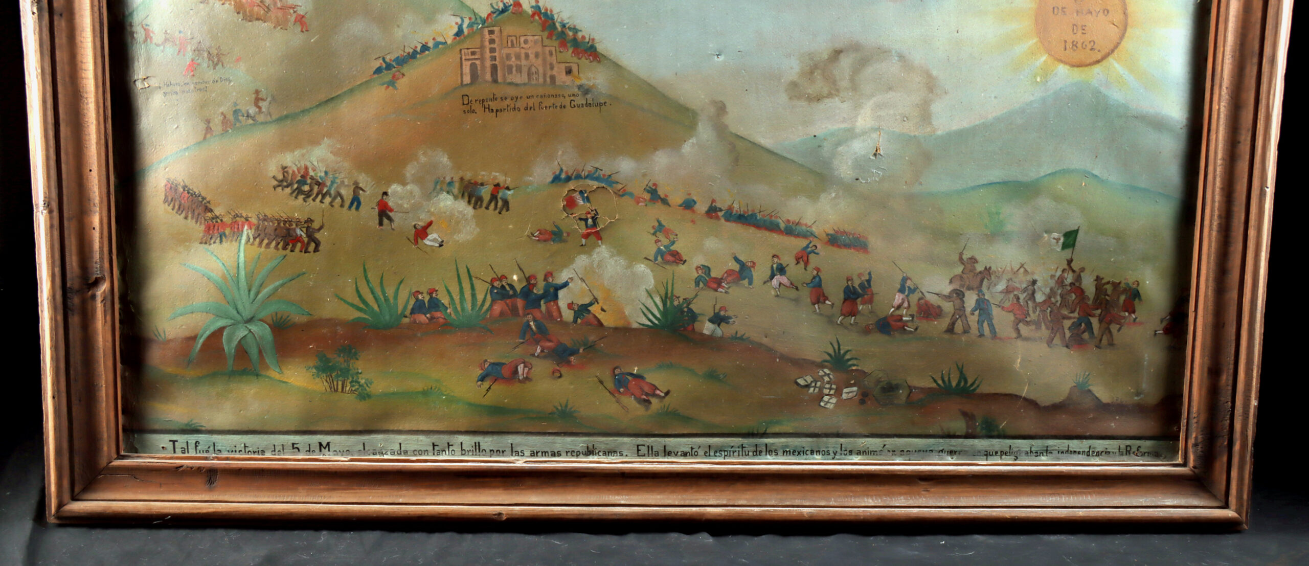 Lot 121a, Auction 4/12/2026: Mexican Painting - Batalla del Cinco de Mayo de 1862 - Image 5