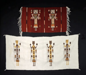 Lot 44, Auction 4/12/2026: Navajo & Mexican Woven Wool Yei Rugs, Two