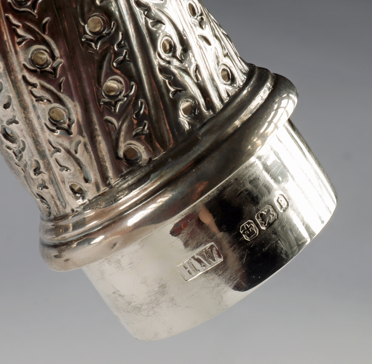 Lot 146, Auction 4/12/2026: Two Antique English & American Silver Muffineers - Image 6