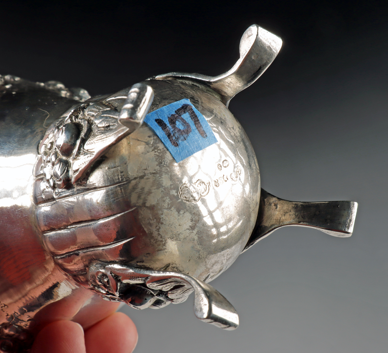 Lot 135, Auction 4/12/2026: Two Antique Silver Muffineers - 452 Grams - Image 5