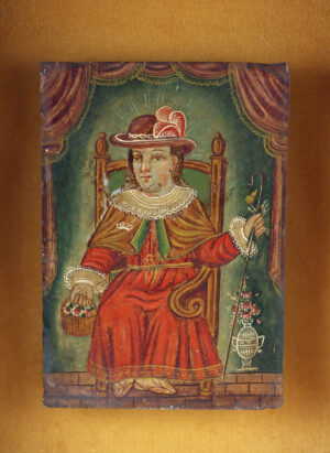 Lot 121, Auction 4/12/2026: 19th C. Mexican Tin Retablo - Santo Nino de Atocha
