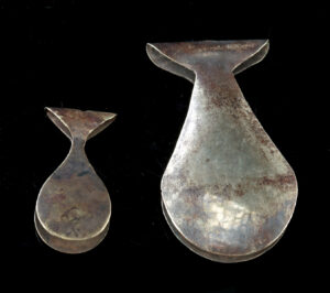 Lot 68b, Auction 4/12/2026: Two Moche High Quality Gold & Silver Tweezers