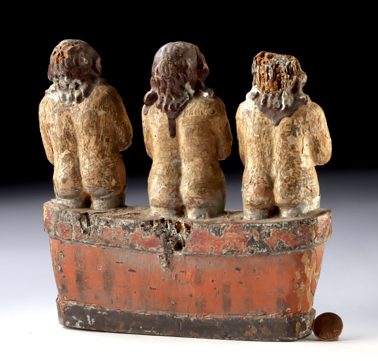 Lot 145b, Auction 4/12/2026: 19th C. Painted Wood Group - St. Nicholas Legend - Image 3