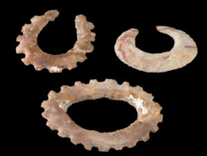 Lot 61c, Auction 4/20/2026: Maya Eccentric Chert Ornaments - Group of Three