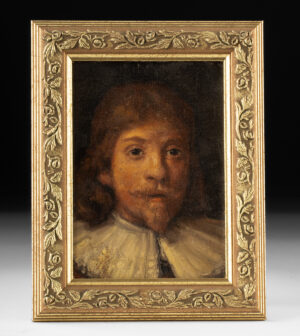Lot 300, Auction 4/20/2026: 19th C. Dutch Oil Portrait Painting - Baroque Style