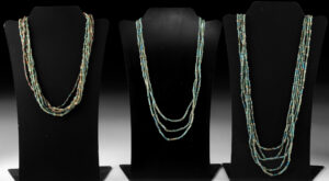 Lot 141a, Auction 4/20/2026: Late Dynastic Faience Necklaces - Group of 3