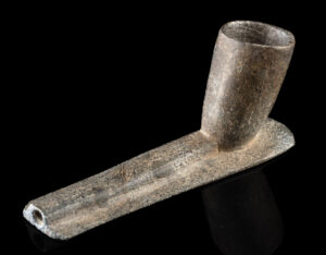 Lot 9, Auction 4/20/2026: Woodland Stone Platform Pipe - Engraved Bowl