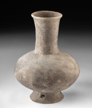 Lot 16, Auction 4/20/2026: Mississippian Pedestal Bottle - Pierced Foot