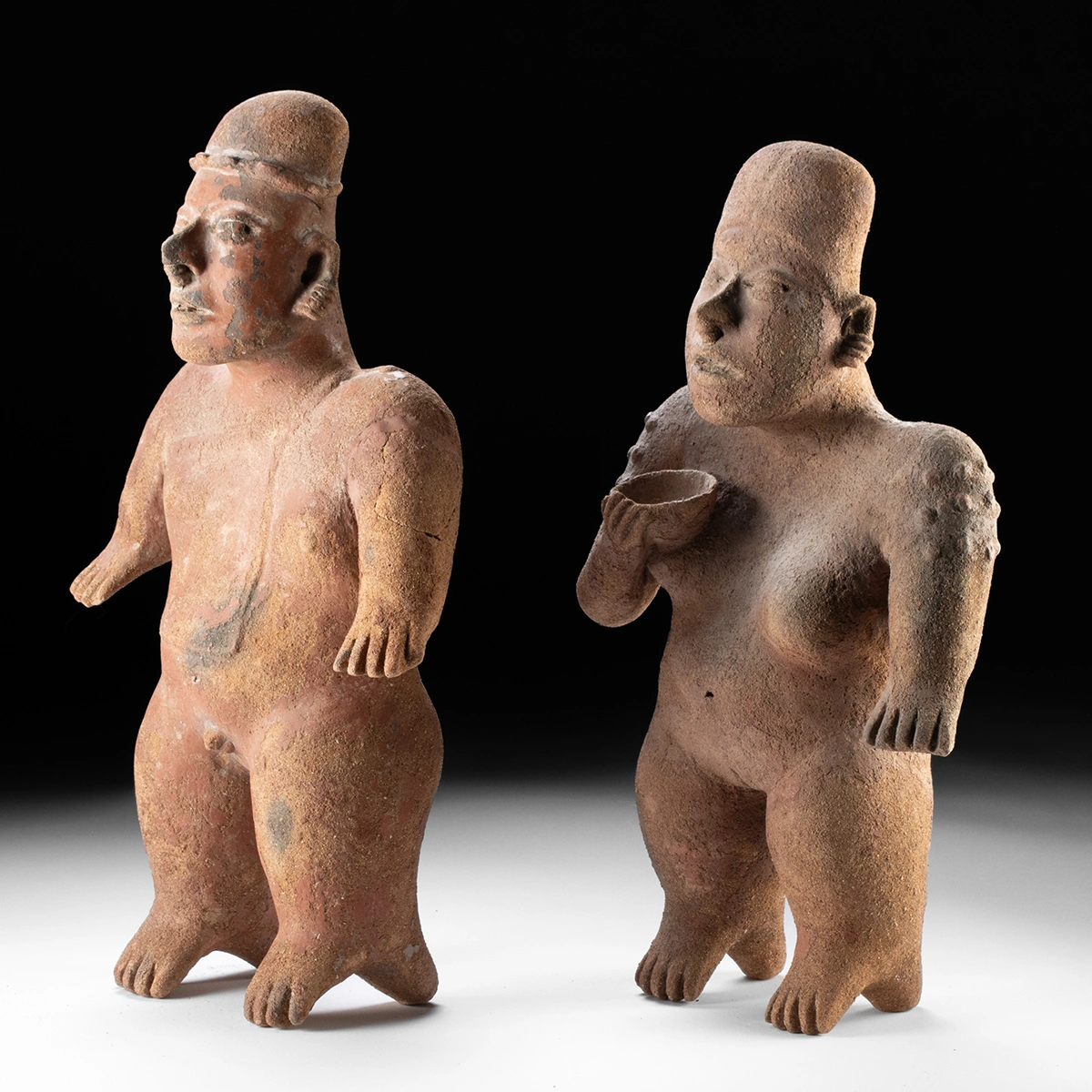 Pre-Columbian Jalisco Redware Standing Figures, Pair (Auction 2026-06-05, Lot 46A) - Image 3