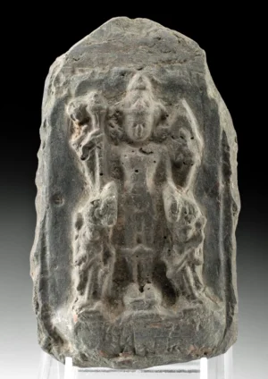Indian Pottery Plaque - Vishnu with Lakshmi & Sarasvati (Auction 2026-06-05, Lot 190)