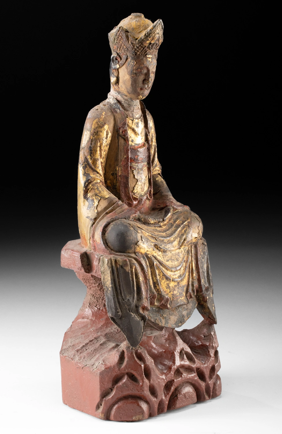 Chinese Ming Gilt & Lacquered Wood Seated Guanyin (Auction 2026-06-05, Lot 202A) - Image 3