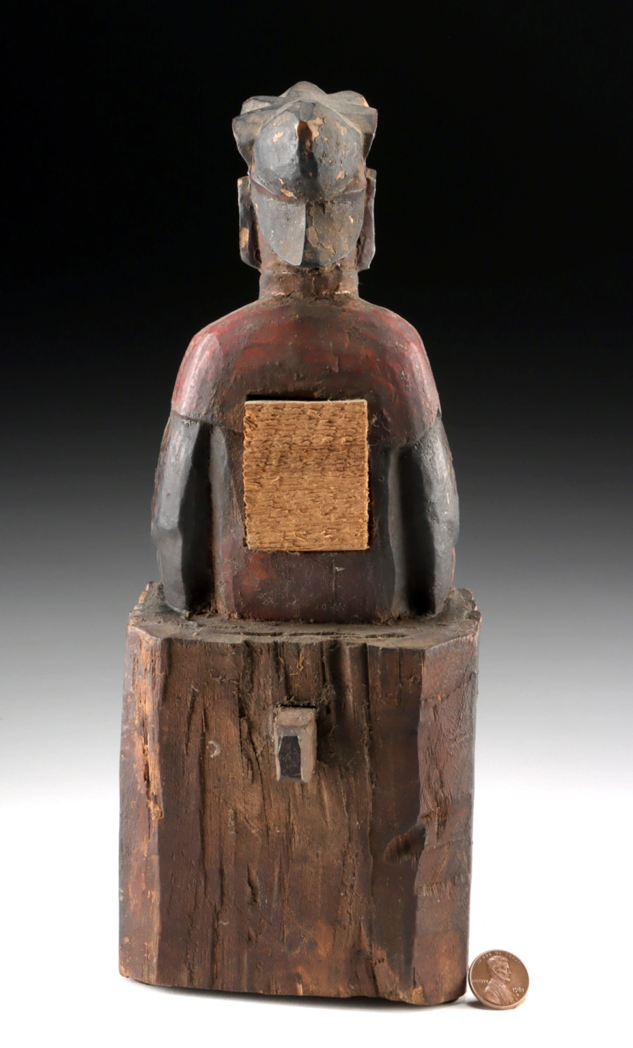 Chinese Qing Dynasty Wooden Shrine Figure on Lotus Base (Auction 2026-06-05, Lot 213) - Image 3
