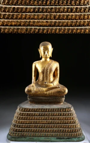 Rare 19th C. Thai Gilt Brass Statue of Monk Phra Malai (Auction 2026-06-05, Lot 235)