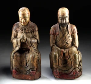 Pair of Chinese Ming Wooden Lohan Figures (Auction 2026-06-05, Lot 211)