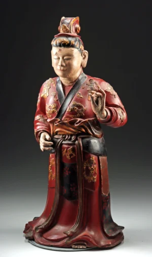 16th C. Chinese Ming Gilt & Lacquer Wood Taoist Figure (Auction 2026-06-05, Lot 206)