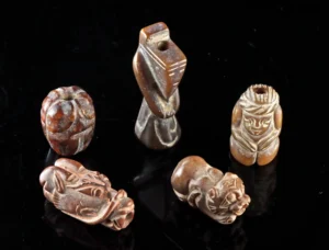 Five Chinese Carved Stone Charm Beads (Auction 2026-06-05, Lot 230)