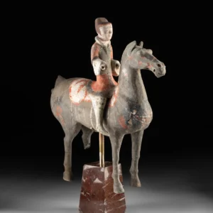 Han Dynasty Painted Pottery Equestrian Group - Horses and Rider (Auction 2026-06-05, Lot 198A)