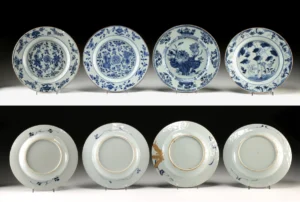 4 Chinese Qing Dynasty Blue on White Porcelain Dishes (Auction 2026-06-05, Lot 208A)