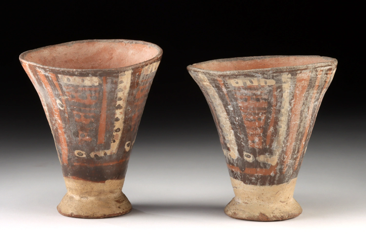 2 Huari Humaya Style Polychrome Pottery Cups, TL Tested (Auction 2026-06-05, Lot 71)