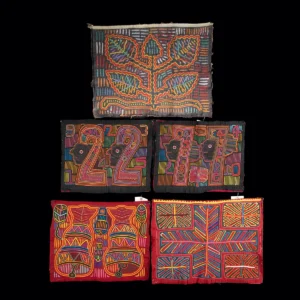 5 Panamanian Mola Applique Textile Panels (Auction 2026-06-05, Lot 242)