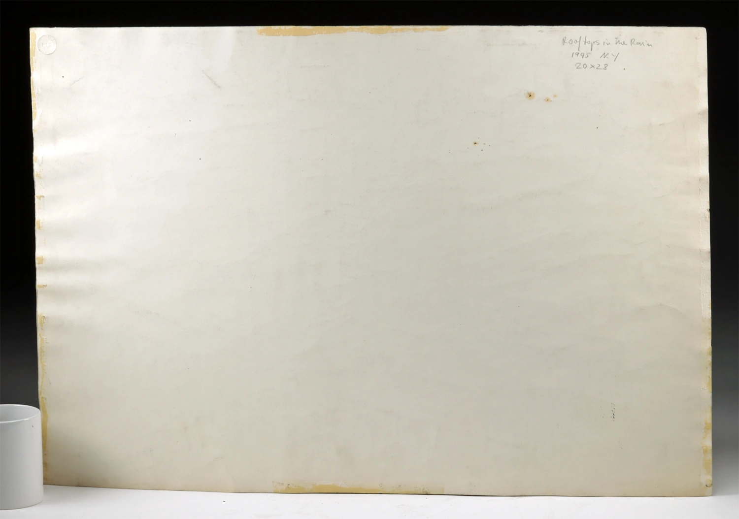 Edith Kramer Ink Drawing "Rooftops in the Rain" (1945) (Auction 2026-06-05, Lot 5) - Image 3