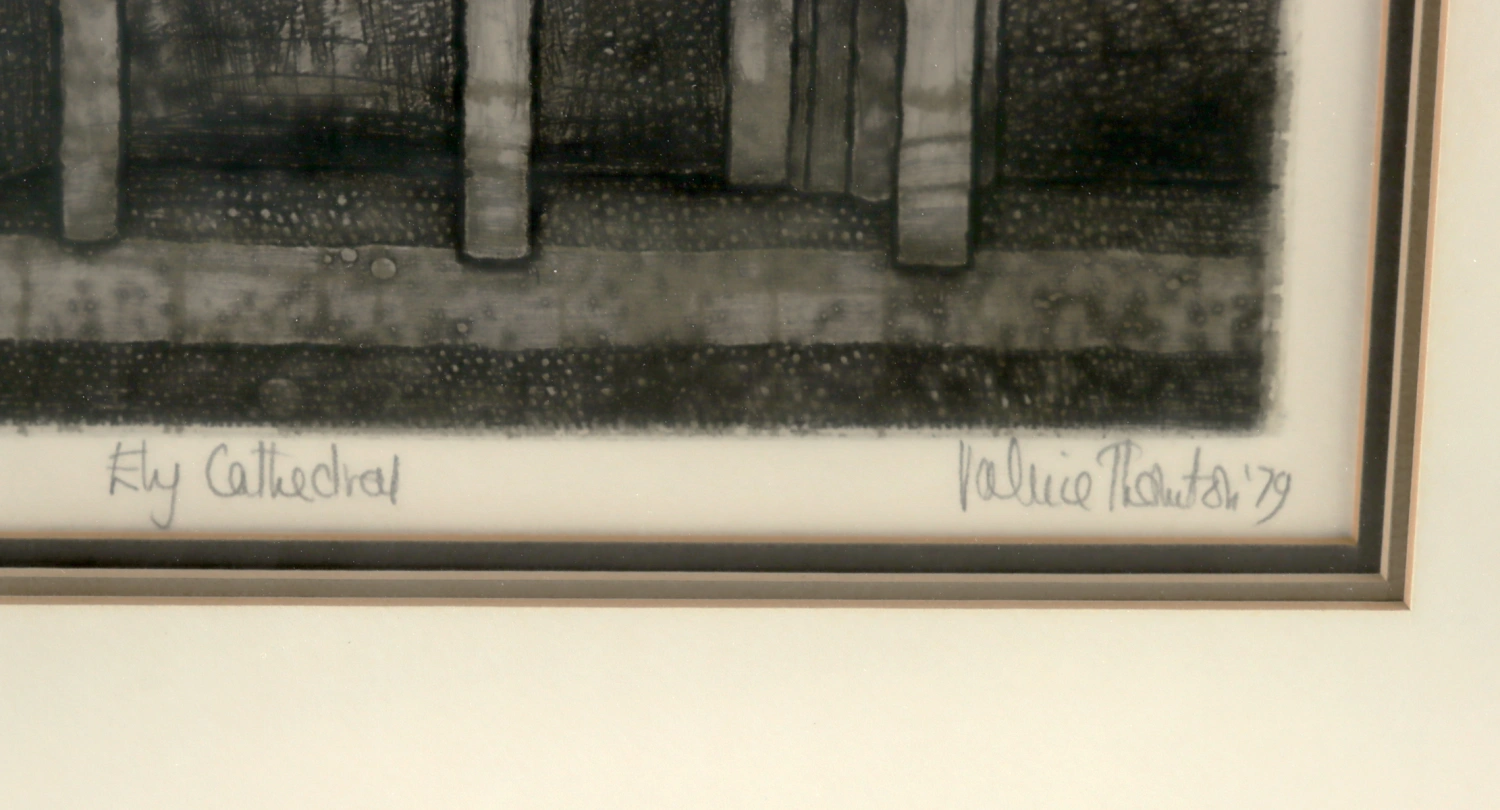 Valerie Thornton Etching "Ely Cathedral" (1979) (Auction 2026-06-05, Lot 23A) - Image 3
