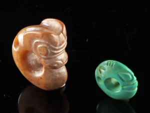 Chinese Stone Pig Dragon & Carved Bead Pendant (Auction 2026-06-05, Lot 231)